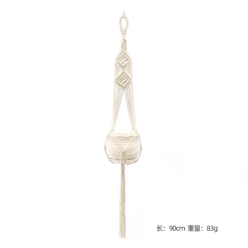 DIY Nordic Style Woven Cotton Rope Hanging Basket