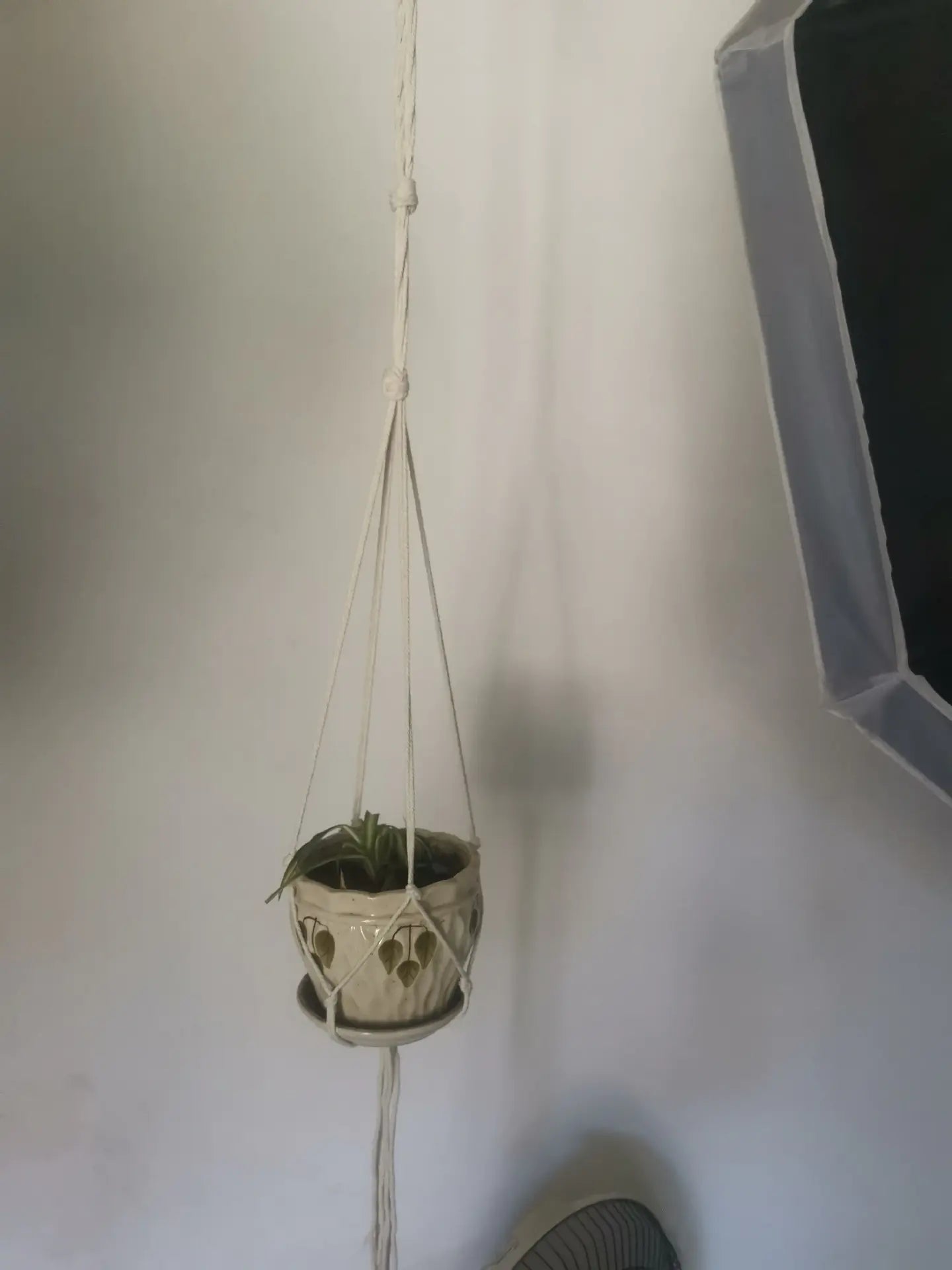 DIY Nordic Style Woven Cotton Rope Hanging Basket