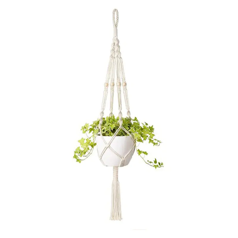 DIY Nordic Style Woven Cotton Rope Hanging Basket