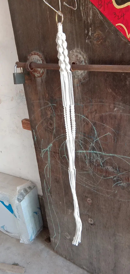 DIY Nordic Style Woven Cotton Rope Hanging Basket