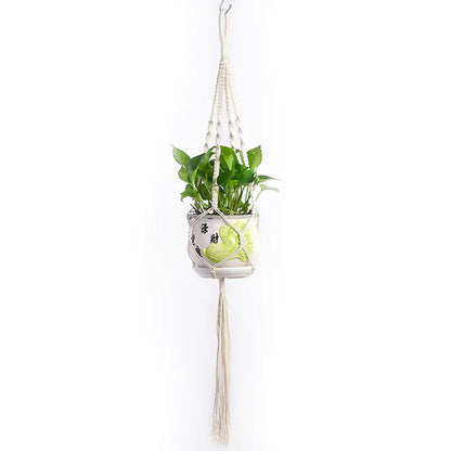 DIY Nordic Style Woven Cotton Rope Hanging Basket