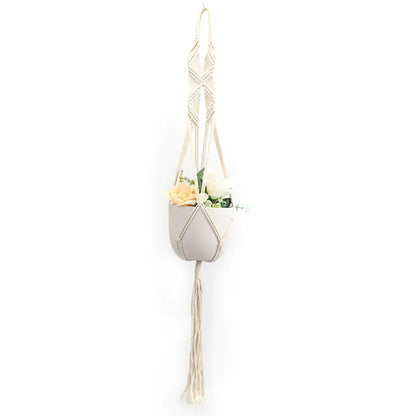 DIY Nordic Style Woven Cotton Rope Hanging Basket