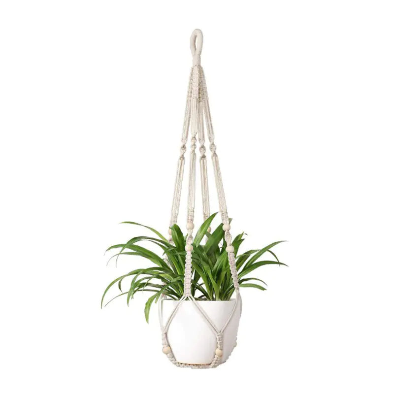 DIY Nordic Style Woven Cotton Rope Hanging Basket