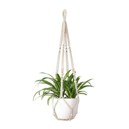 DIY Nordic Style Woven Cotton Rope Hanging Basket